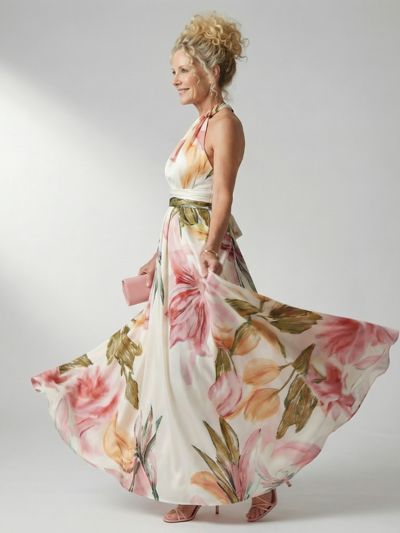 Amiel | Vestido largo ligero de flores
