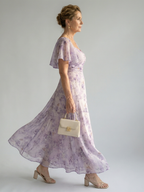 Vaelis | Vestido midi con mangas acampanadas