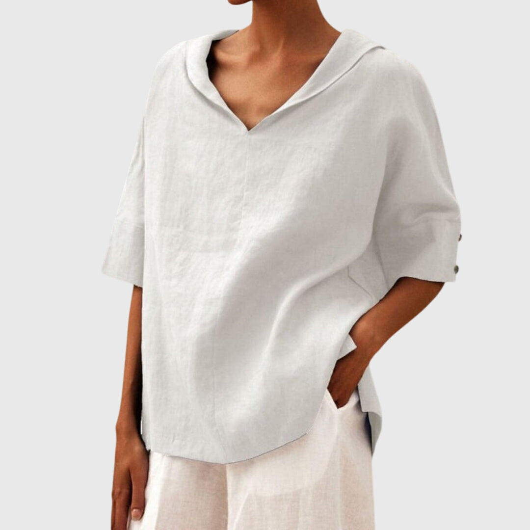Joanna | Blusa casual de corte largo