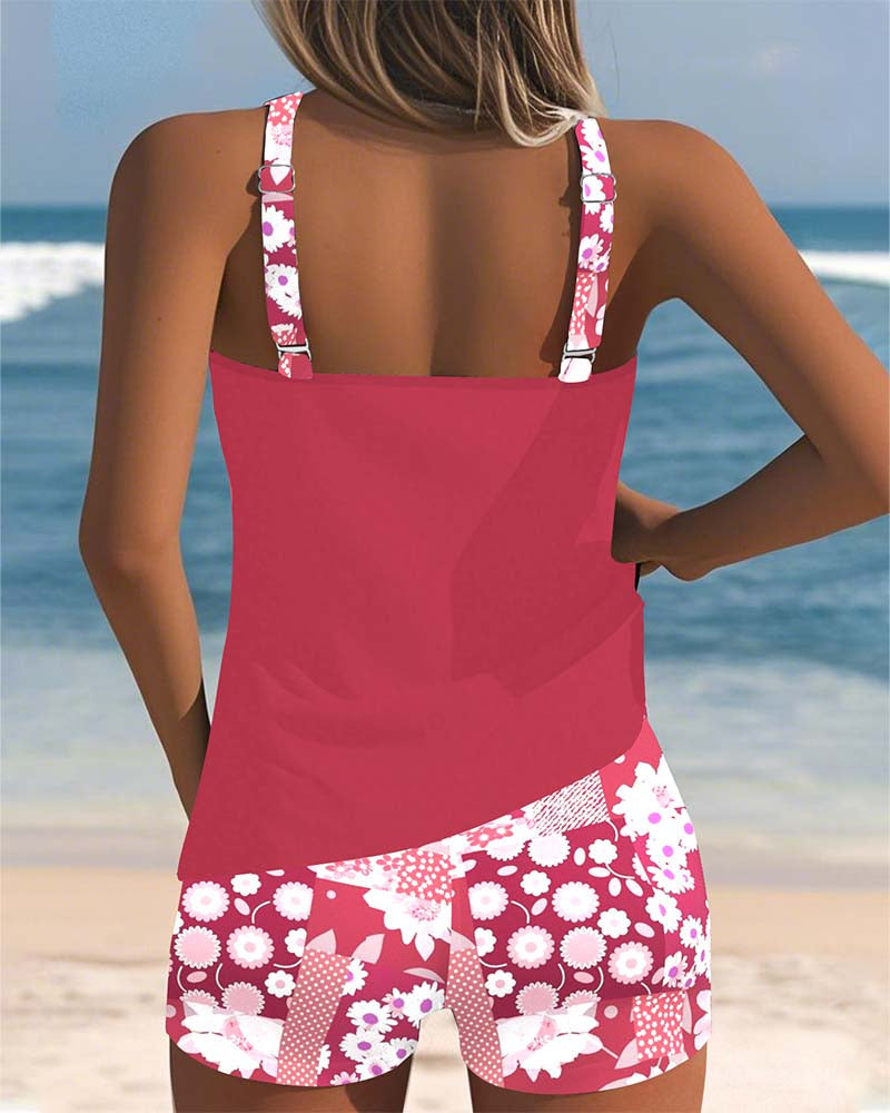 Sabrina | Cómodo traje de baño floral de dos piezas para la playa