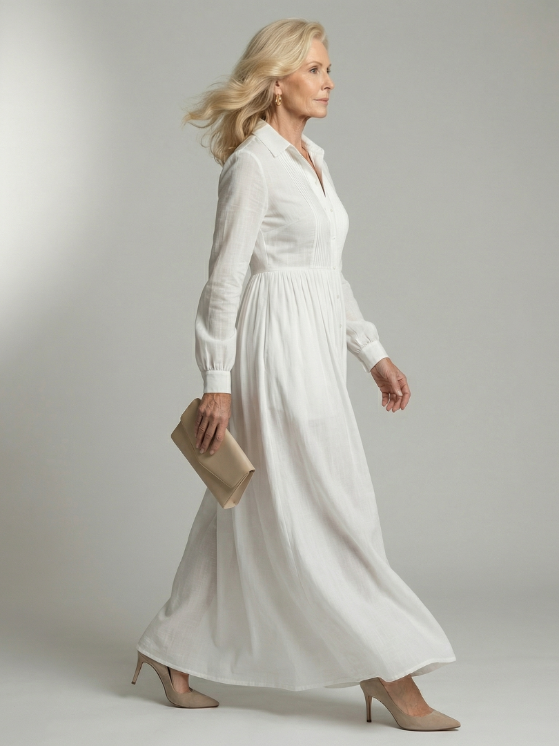 Lioren | Vestido maxi de caimento suave