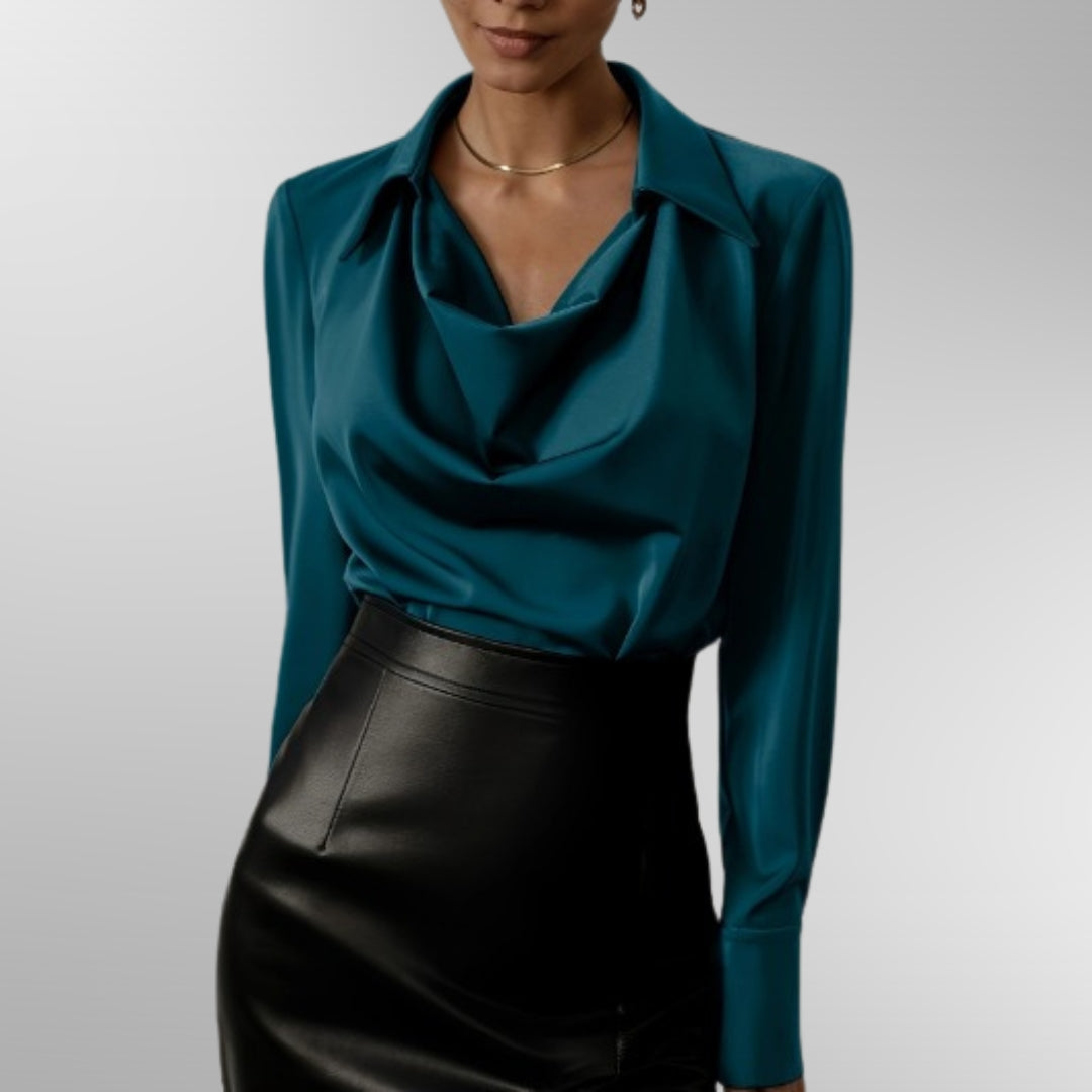 Violet | Blusa de cetim elegante