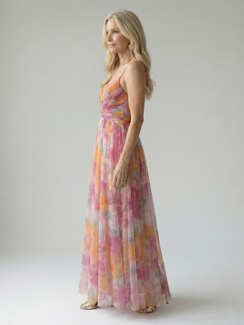 Isel | Vestido maxi suave com trespasse