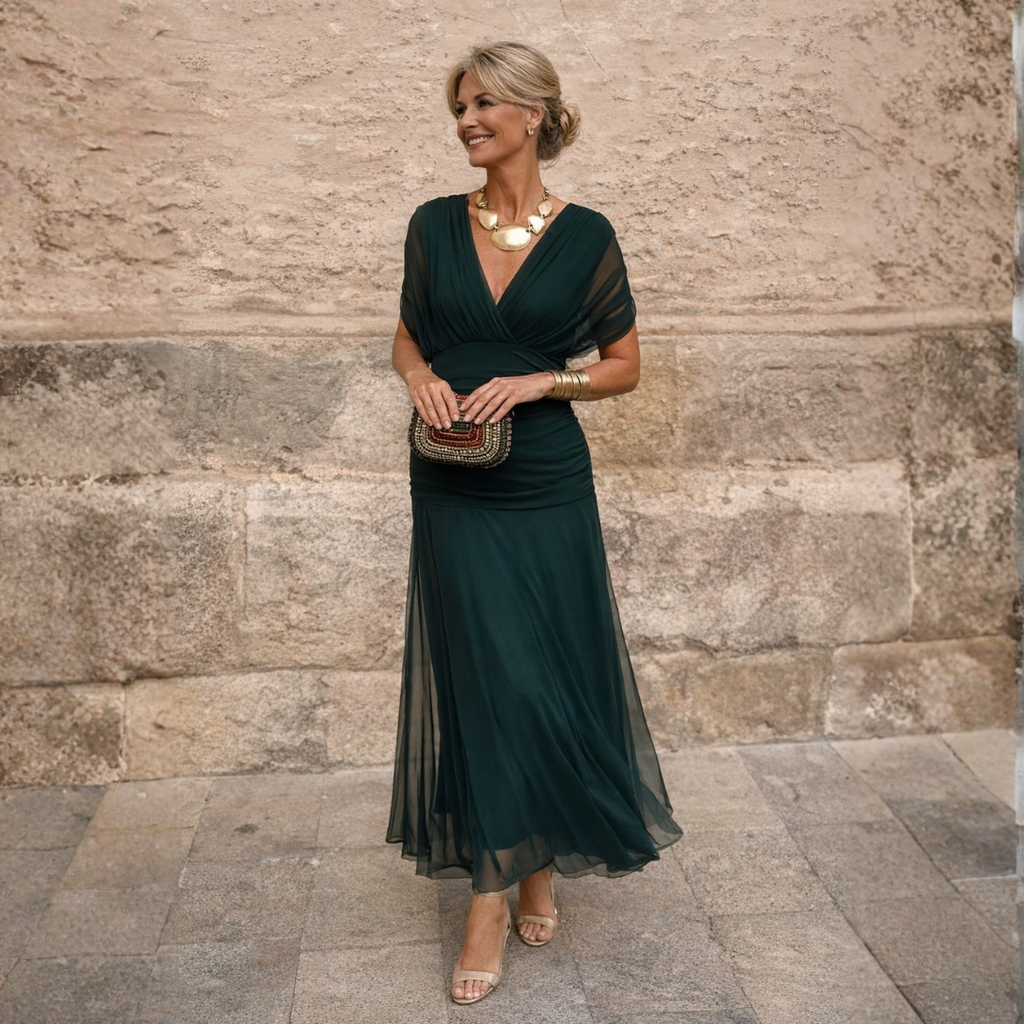 Lydia | Vestido largo con hombros descubiertos