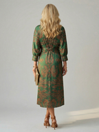 Lune | Vestido midi cruzado natural