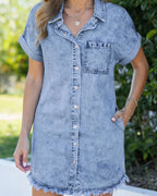 Kaelia | Vestido-camisa de ganga