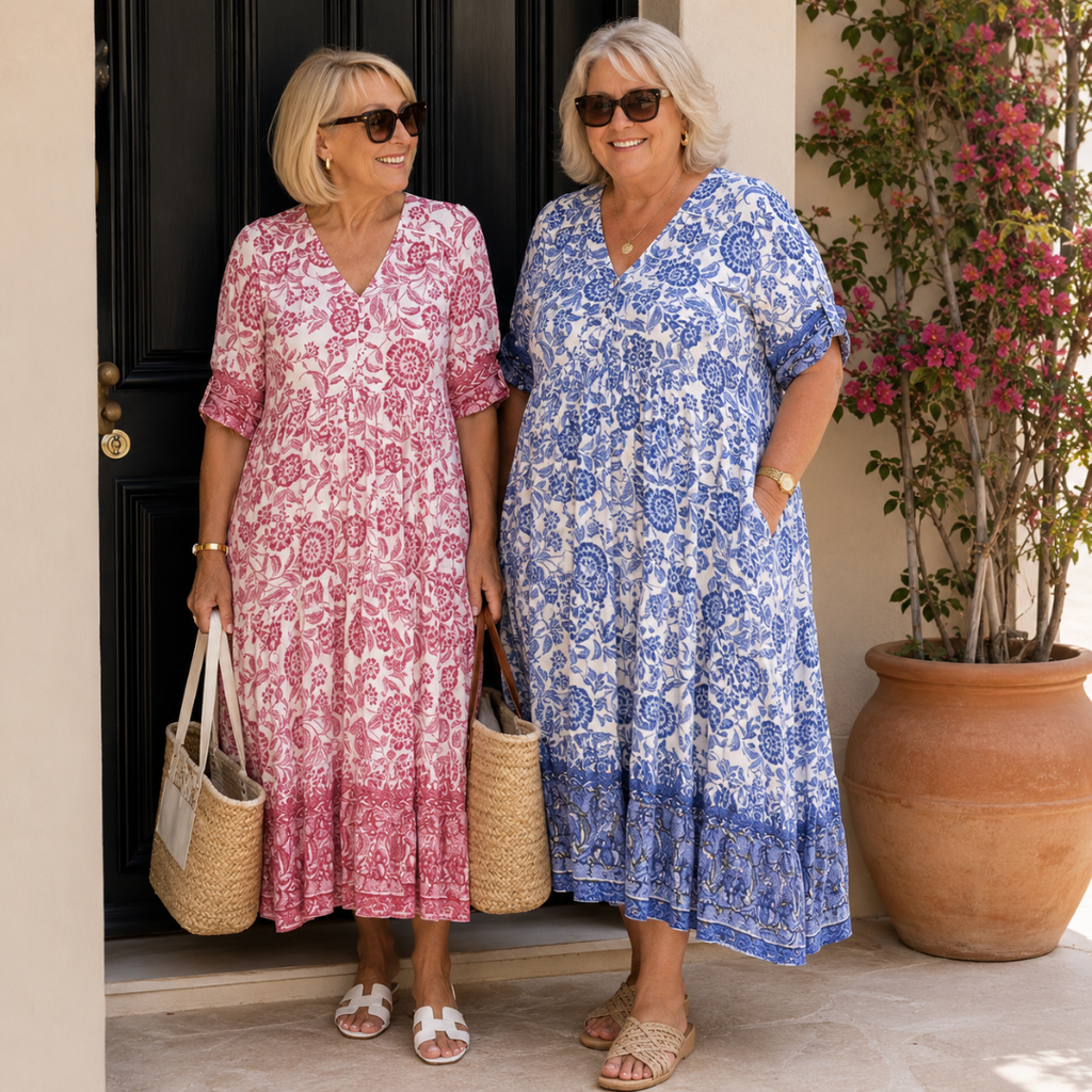 Keisha | Decote em V elegante com estampado floral