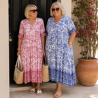Keisha | Decote em V elegante com estampado floral