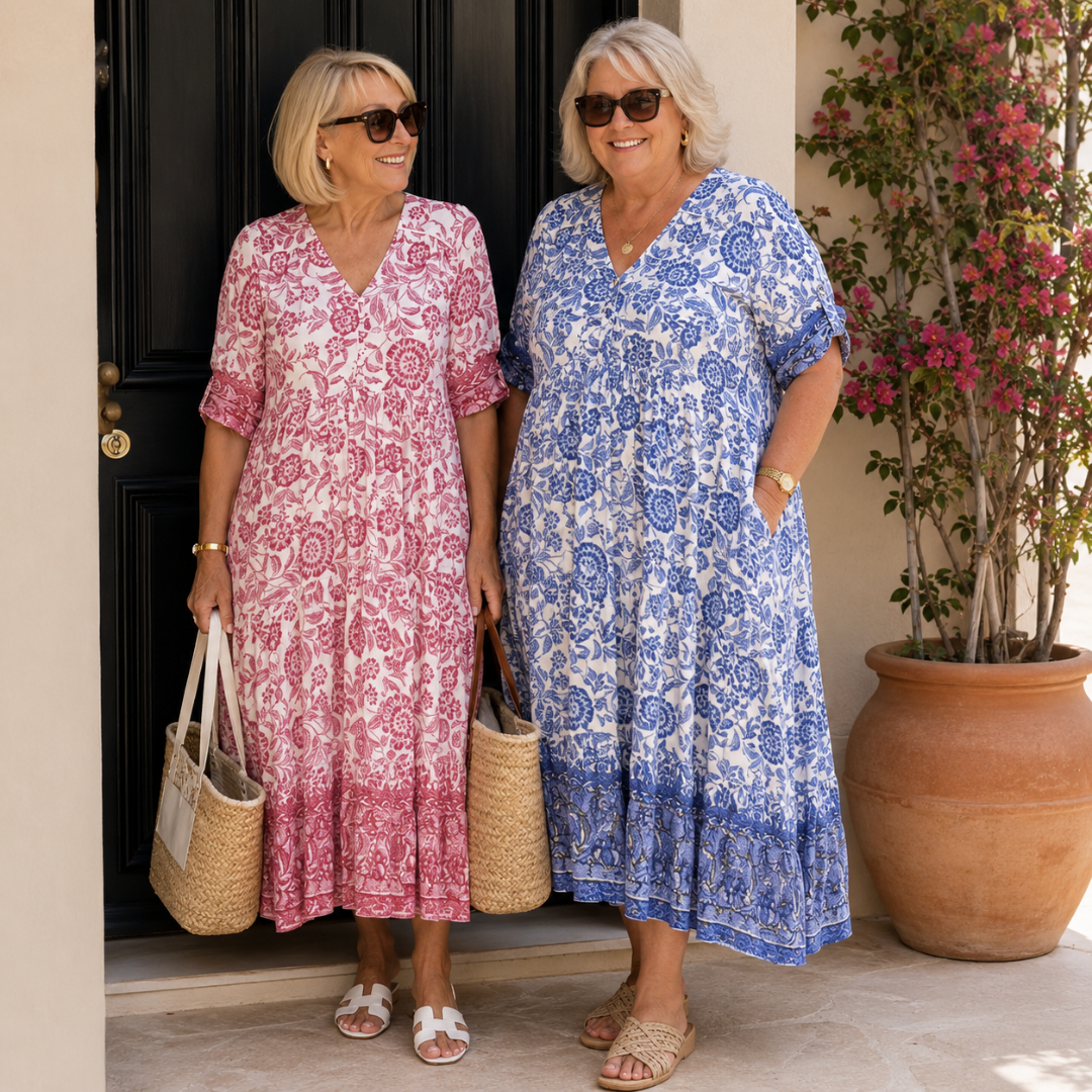 Keisha | Decote em V elegante com estampado floral