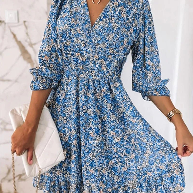 Sunna - Vestido elegante com motivos florais
