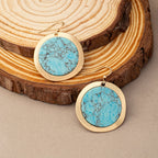 Turquoise Bohemian Round Earrings