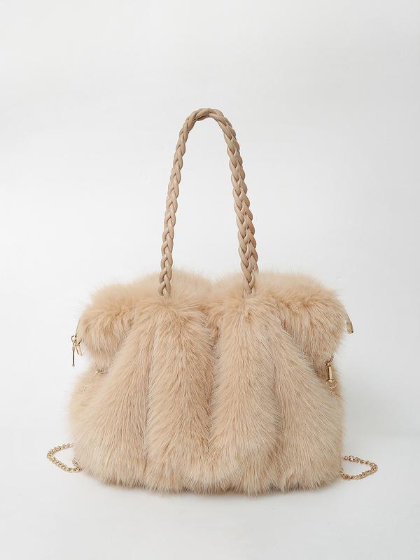Karin | Plush Velvet Shoulder Tote