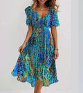 Sapphire | Vestido midi azul vaporoso