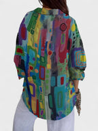 Rose™ | Blusa elegante con estampado geométrico