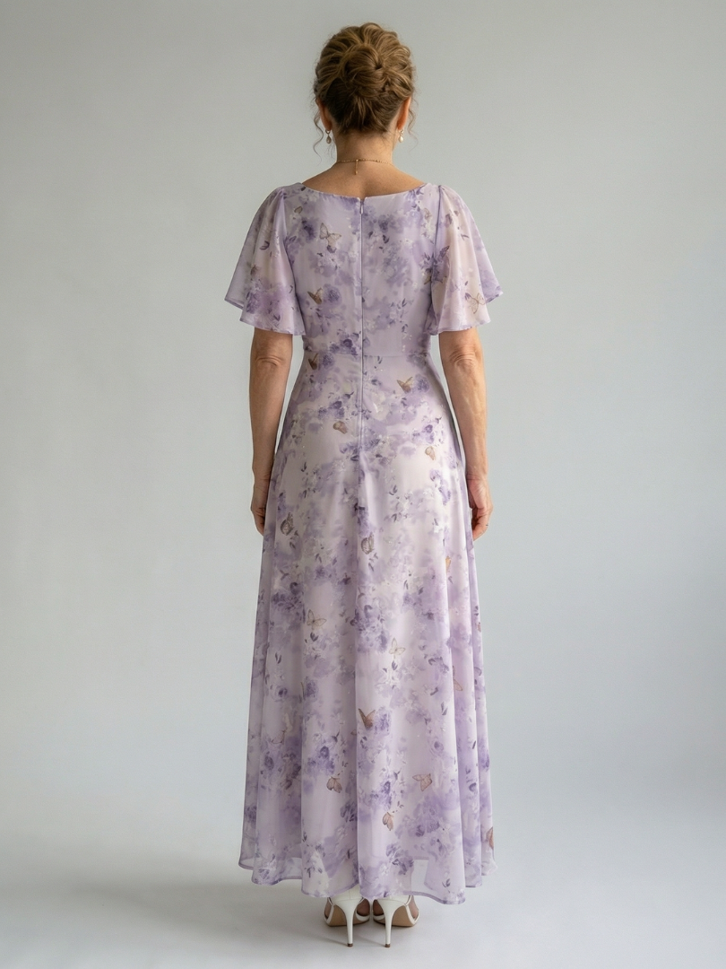 Vaelis | Vestido midi con mangas acampanadas