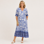 Keisha | Decote em V elegante com estampado floral