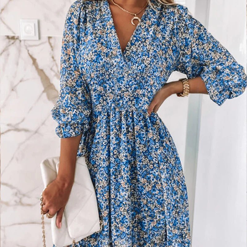 Sunna - Vestido elegante com motivos florais