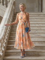Elin | Vestido midi halter suave