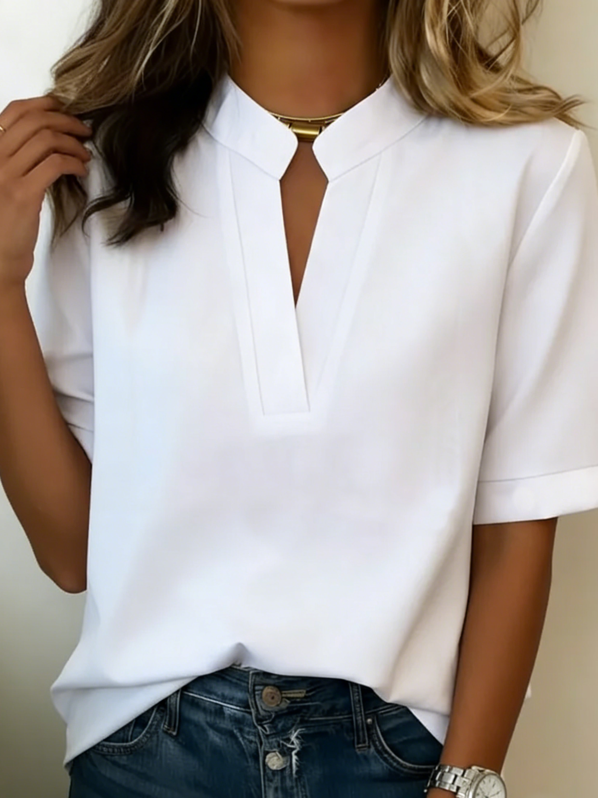 Margaux | Blusa elegante con cuello en V