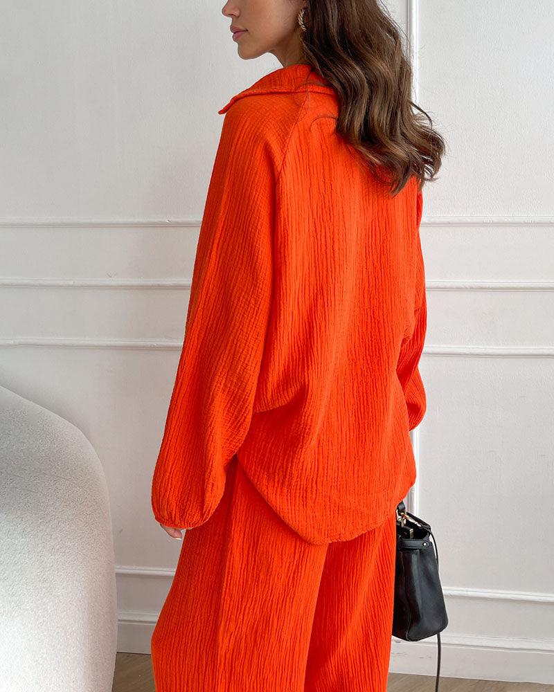 Conjunto informal con cuello de pico Autumn