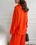 Conjunto informal con cuello de pico Autumn