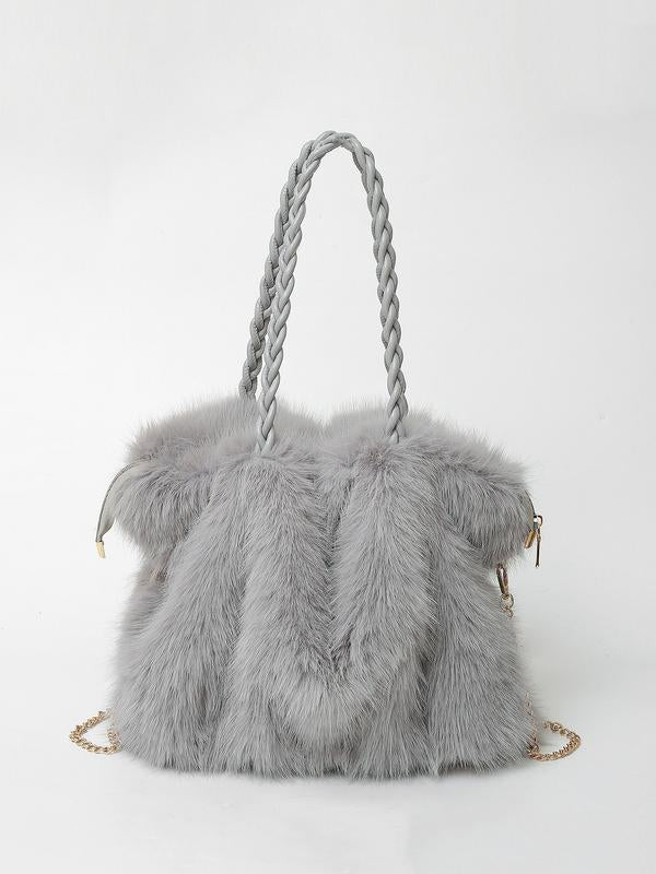 Karin | Plush Velvet Shoulder Tote