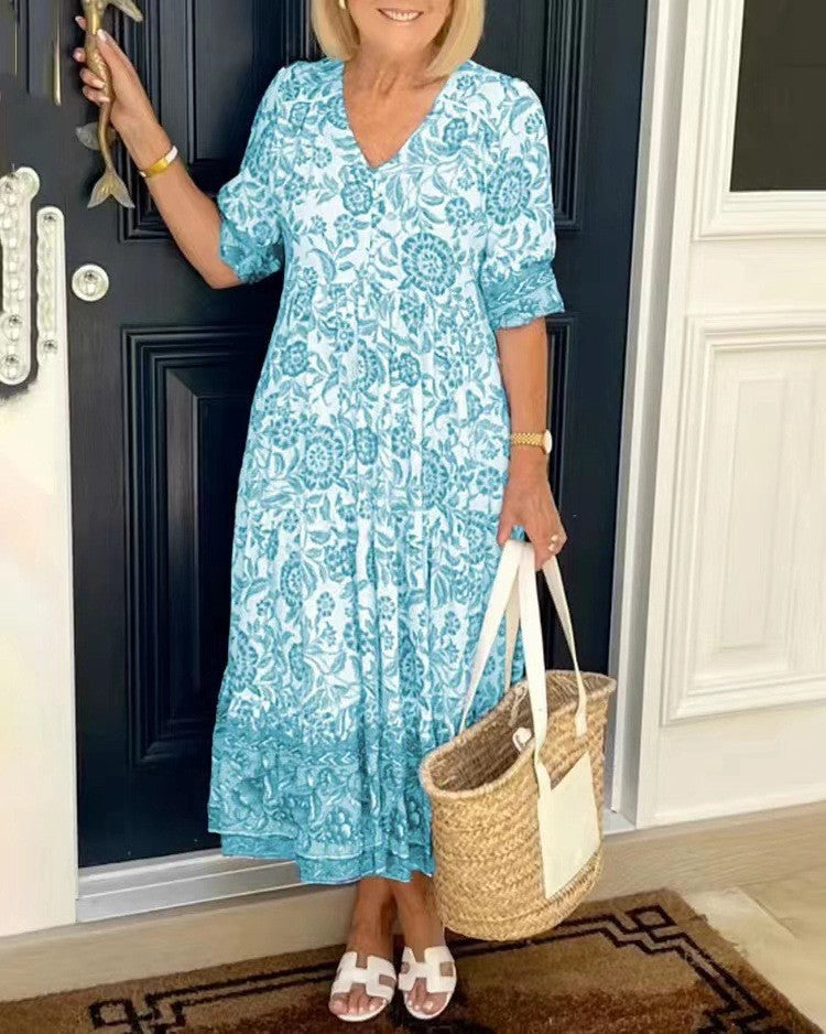 Keisha | Prenda floral elegante con escote en V