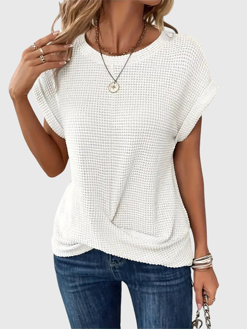 Isa | Blusa elegante com decote redondo