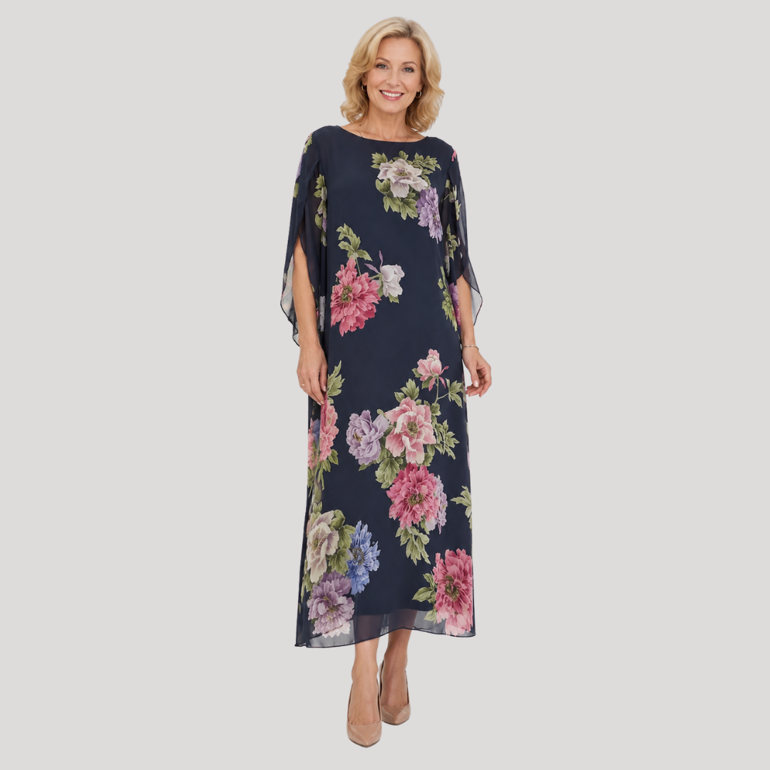 Elowen™ | Vestido largo Midnight Bloom