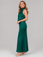 Nopal | Vestido midi drapeado sin mangas