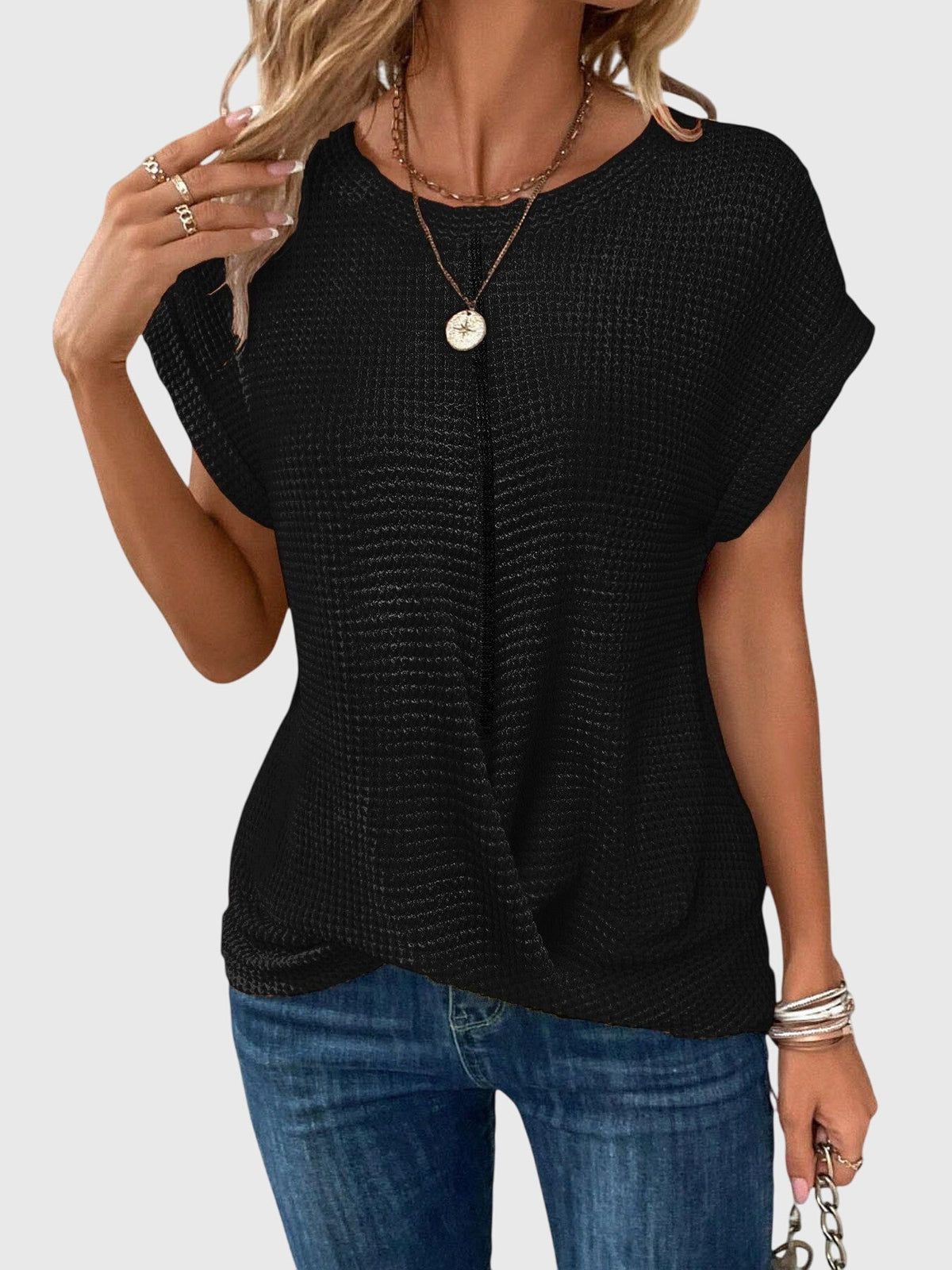 Isa | Blusa elegante com decote redondo