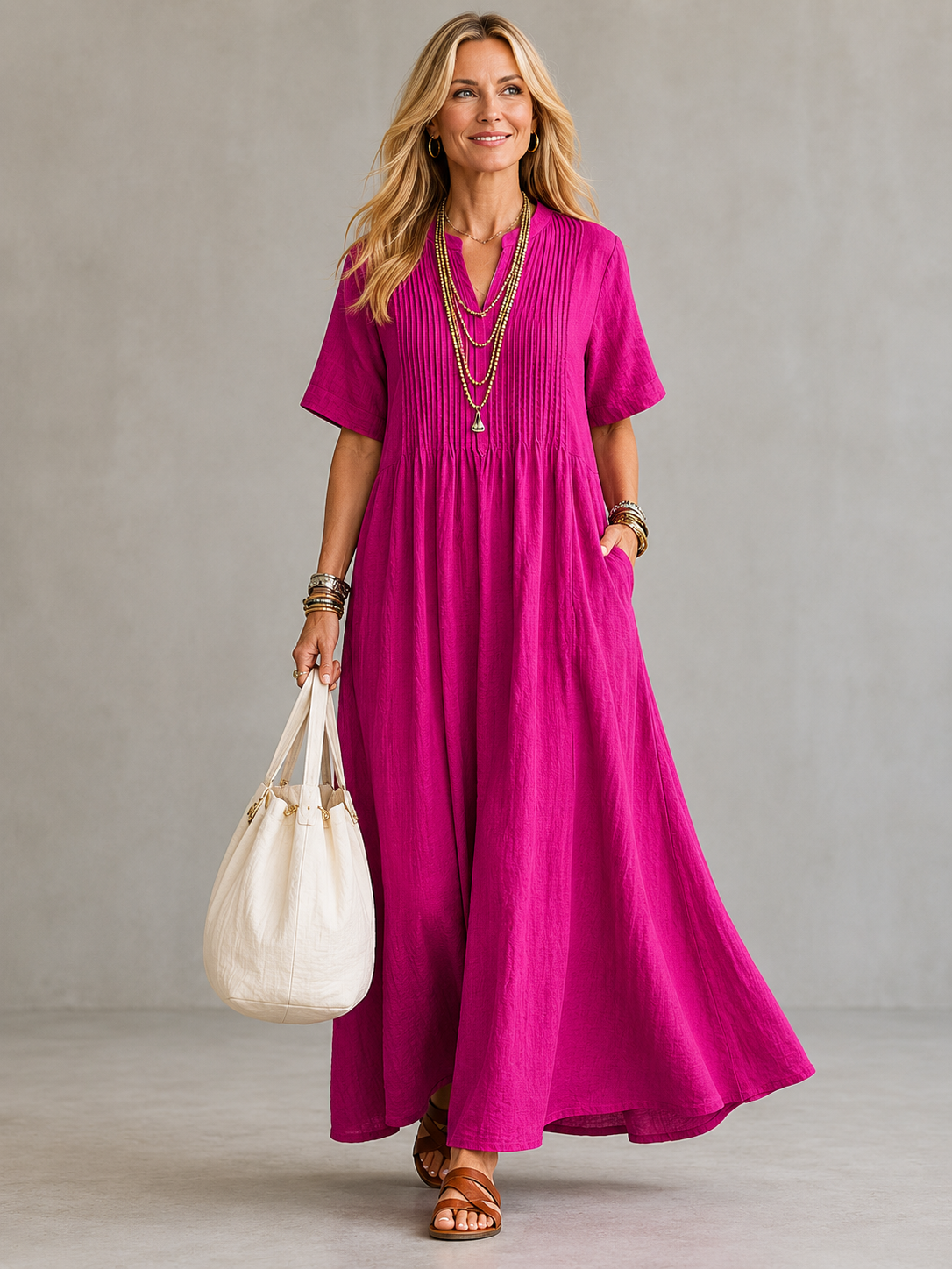 Nathalia | Vestido plissado