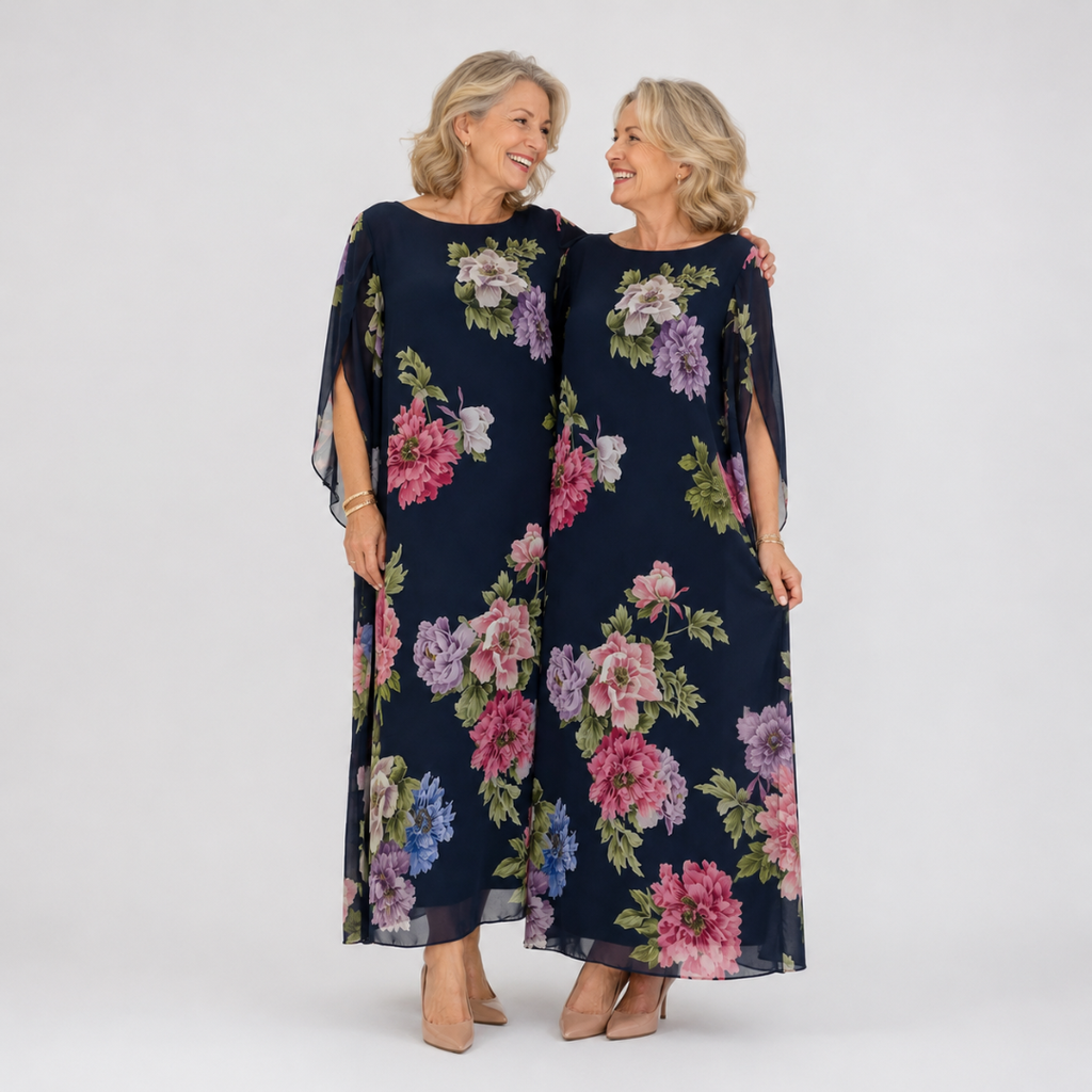 Elowen™ | Vestido largo Midnight Bloom