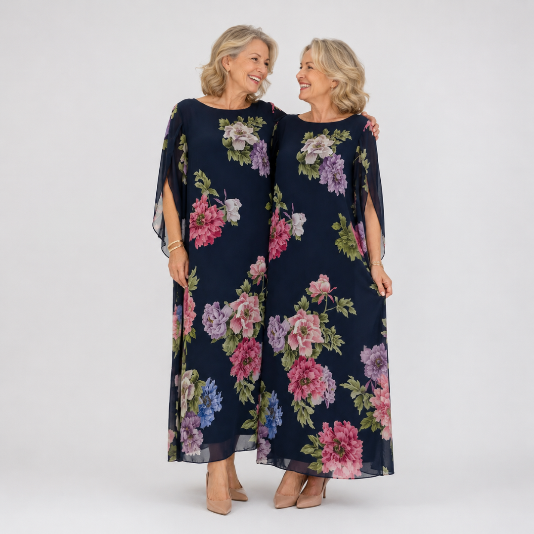 Elowen™ | Vestido largo Midnight Bloom