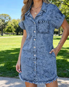 Kaelia | Vestido-camisa de ganga