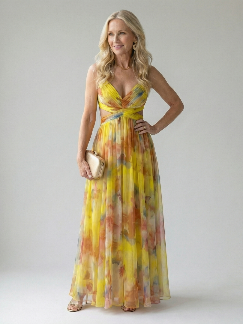 Isel | Vestido longo de caimento suave