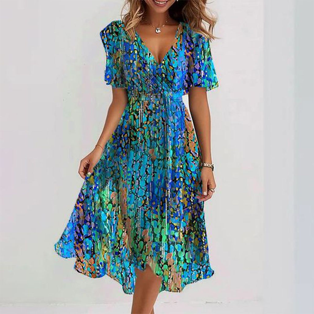 Sapphire | Vestido midi azul vaporoso
