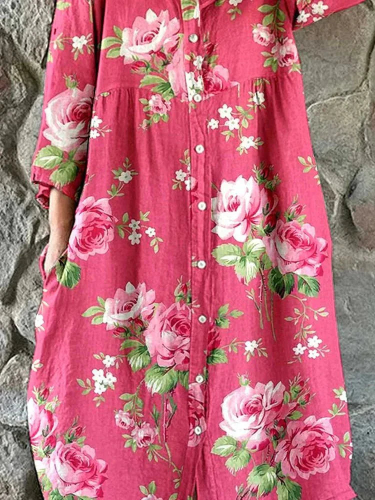 Maddie | Vestido floral artístico