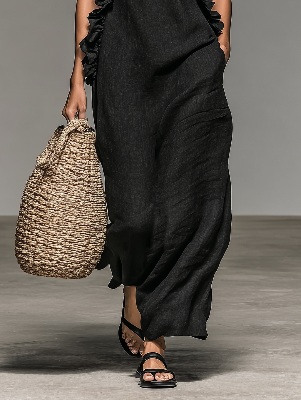 Gladys maxi dress with pockets by Bennett and Lowe, featuring a flowing design and casual style perfect for everyday wear.