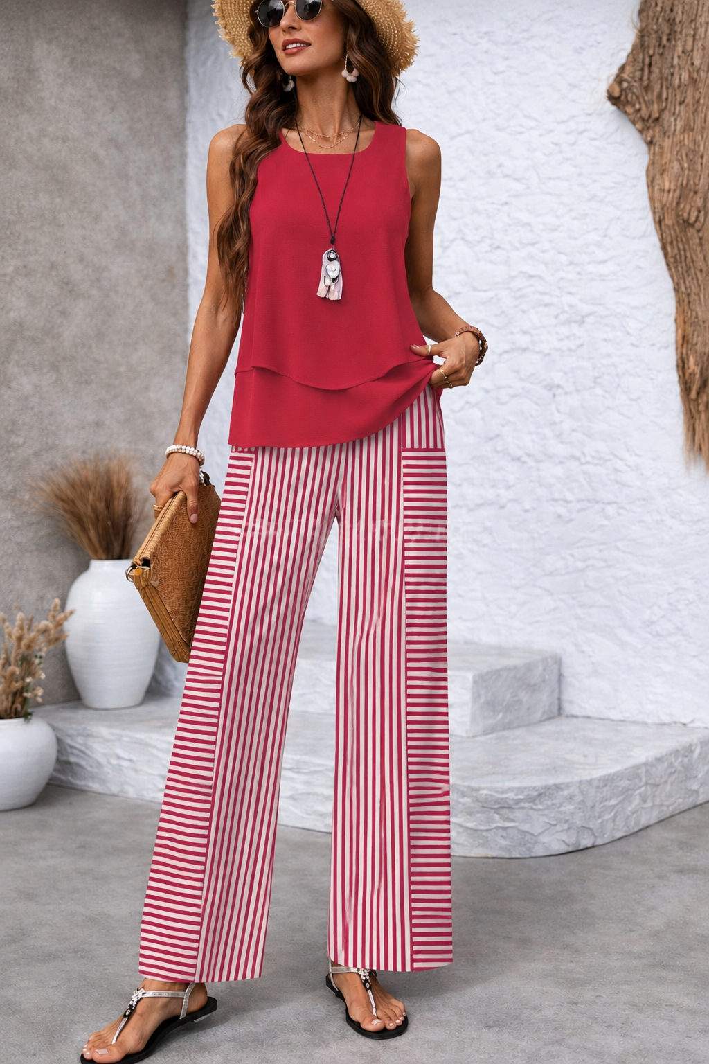 Rosavienne | Conjunto de rayas estilo Riviera