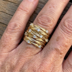 Anel vintage dourado boho