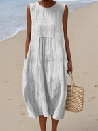 Vestido midi bordado Rose