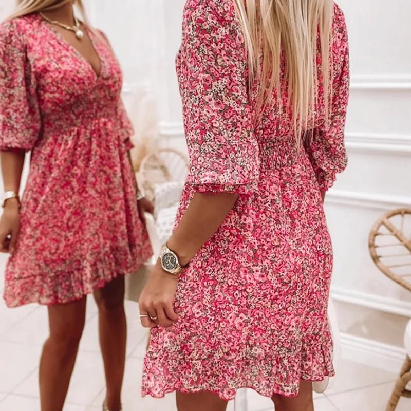 Sunna - Vestido elegante com motivos florais