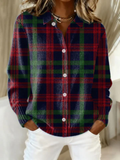 Gunilla – Blusa com capuz e padrão aos quadrados