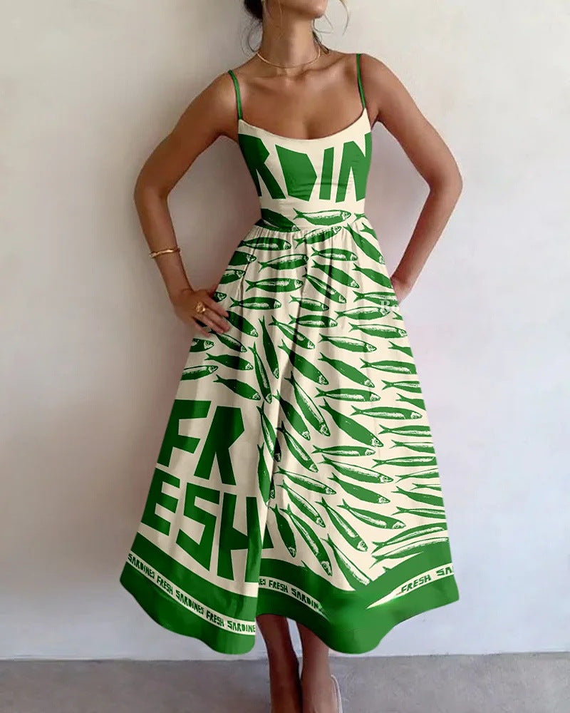 Ellowyn | Vestido midi Mercado costeiro