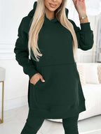 Sienna Solid Color Hoodie and Lined Leggings Set