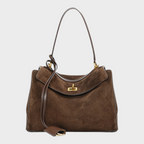 Libby | Structured Leather Handbag with Magnetic Flap Closure