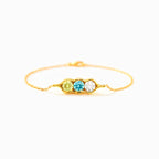 Personalized Peas in a Pod Birthstone Bracelet