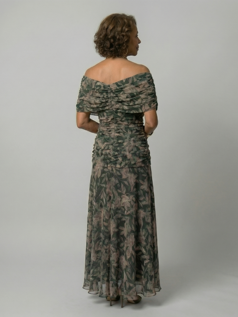 Calen | Vestidos midi fluidos com ombros descobertos