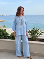 Prue | Conjunto oversized de túnica e calça pantalona